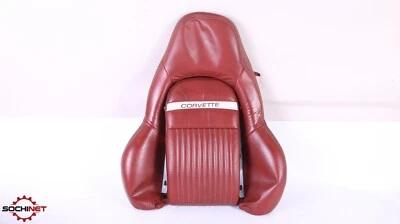 1997-2004 Corvette OEM RH Pass Seat Backrest Leather Red w/ Cushion Insert - Image 1 of 4