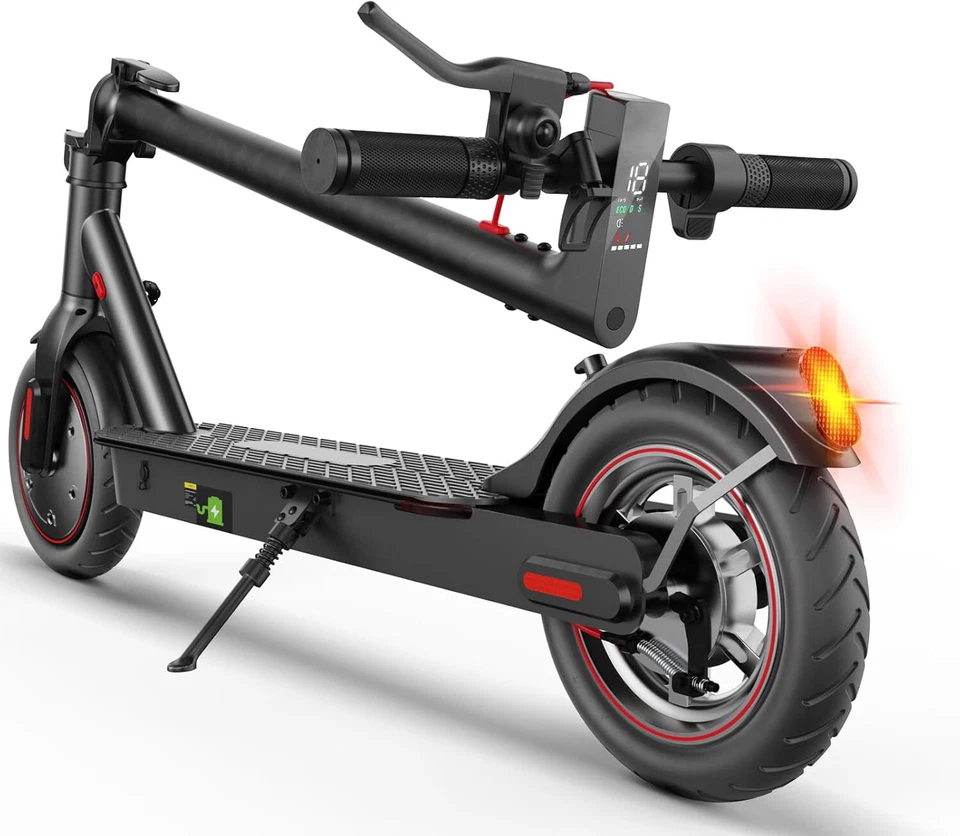ISCOOTER Portable Folding Electric Scooter 350W Long Range 20Km 3-Speed Modes E-Scooter