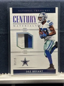 Dez Bryant 2017 National Treasures Jahrhundert Material 3 Farben Patch #93/15 Cowboy - Bild 1 von 2