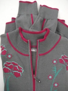 Cabela's Sz.L Gray Activewear Zip Front Chalet Cardigan - Picture 1 of 14