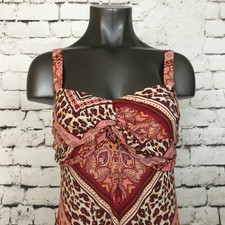 Tommy Bahama Women's Dress Maxi Bandeau Long Paisley Animal Print Size Medium