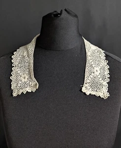 Victorian / Edwardian Antique Fashion Irish Lace Collar - Picture 1 of 13