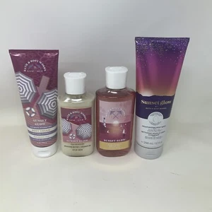 Bath & Body Works Sunset Glow Set - Lotion Gel, Cream & Moisturizing Body Wash - Picture 1 of 6