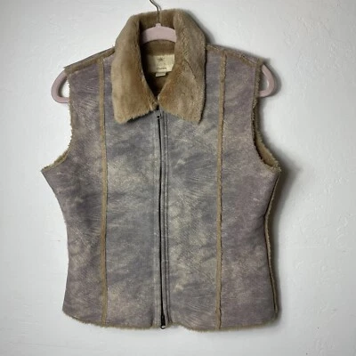 Abrigo chaleco forrado corto de piel sintética de uso exterior BN Blanc Noir de colección para mujer talla M Foto 1 de 4