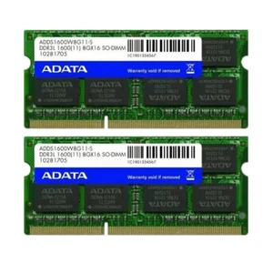 ADATA 16GB Kit 2x 8GB DDR3L 1600MHz PC3L-12800S 1.35V Laptop Memory Notebook RAM - Picture 1 of 8
