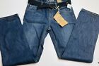 Flypaper Jeans Straight NWT &amp; Belt Dk Blue Girls Size: 16