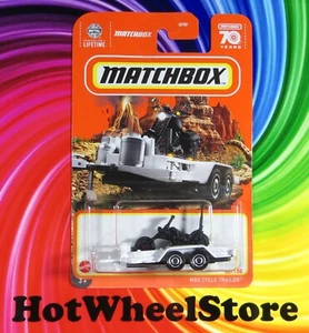 Remolque para bicicletas Matchbox 2023 blanco MBX con tarjeta Chopper #63 MB13-072123 - Imagen 1 de 7