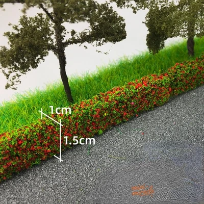 2PC HO/OO Scale Miniatures Shrubs Grasses Strip road garden Landscape Plants - Image 1 of 3
