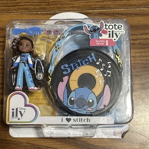 Disney Ily Tote Teenies, Series 1, I Love Stitch (black & blue), Jakk's, NIP - Picture 1 of 2