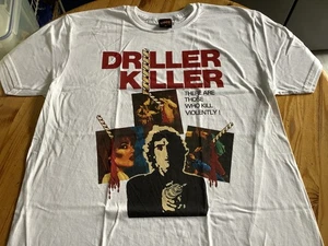 DRILLER KILLER T-Shirt Size XL. NEW Horror Film Video Nasty Halloween - Picture 1 of 2