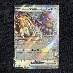Bloodmoon Ursaluna ex 177 Sv: Tarjetas Promocionales Escarlata y Violeta Holo Casi Como Nuevas - Imagen 1 de 3