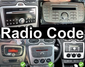 FORD RADIO STEREO CODE UNLOCK SERVICE FOCUS MONDEO FIESTA TRANSIT FUSION KUGA - Picture 1 of 1