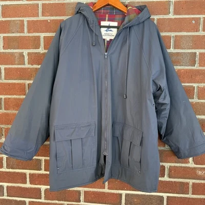Vintage Misty Harbour Blue 1980’s Flannel Lined Raincoat - Image 1 of 4