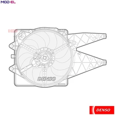 FAN ENGINE COOLING DER09092 FOR FIAT 199A3.000/A2.000 1.2L 198 A4.000 1.4L 4cyl - Image 1 of 4