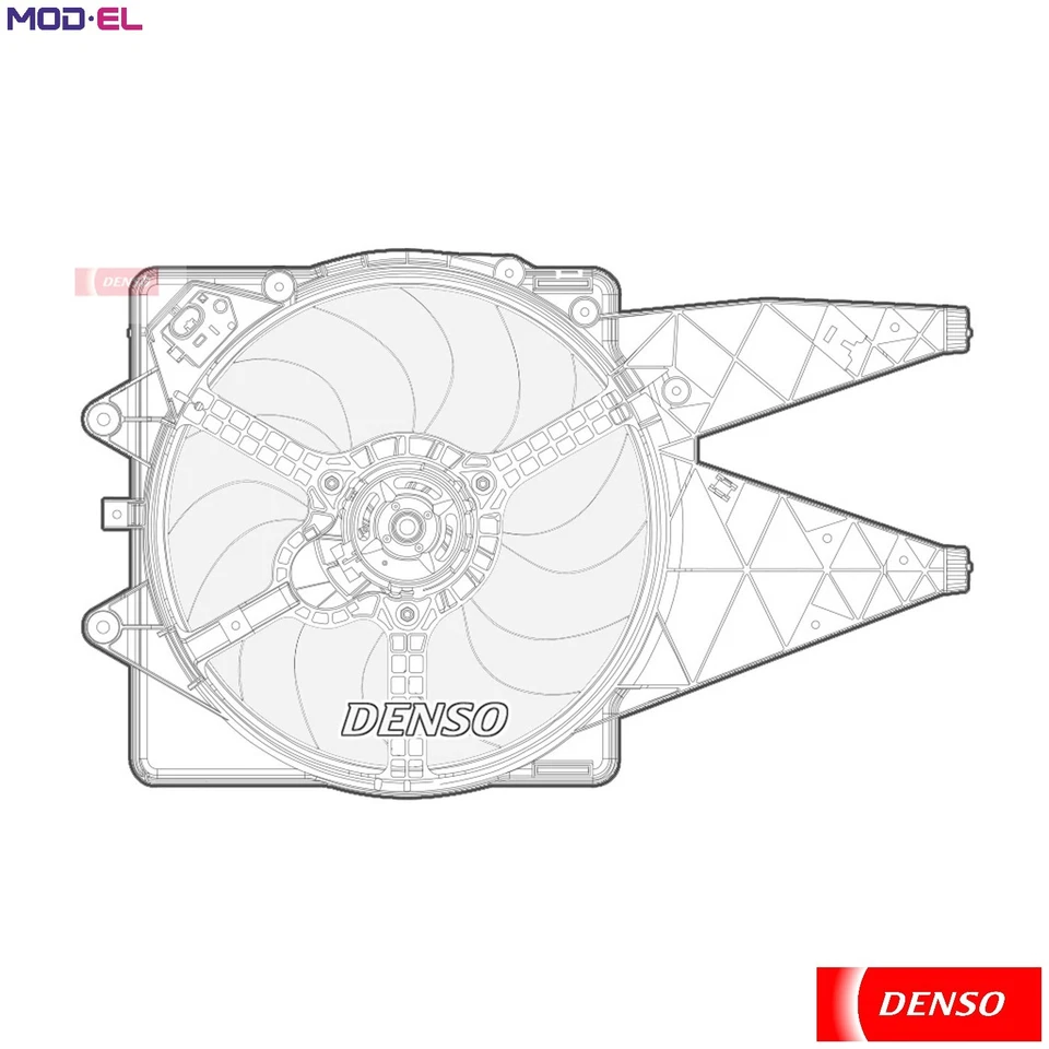 FAN ENGINE COOLING DER09092 FOR FIAT 199A3.000/A2.000 1.2L 198 A4.000 1.4L 4cyl - Image 1 of 4