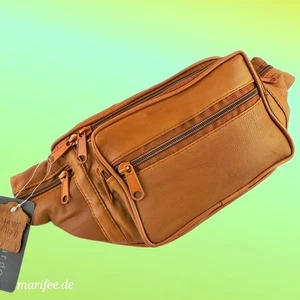 Bauchtasche Rehbraun, weiches Leder, 6 Fächer Art.-Nr. 13213 - Bild 1 von 7