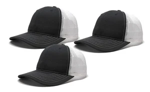 PACK de 3 gorras clásicas USA100 Trucker gorra de béisbol gris carbón lote - Imagen 1 de 8