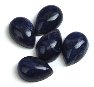 Piedras preciosas sueltas cabujón trasero plano pera sodalita natural AAA para todo tipo de joyas - Imagen 1 de 6