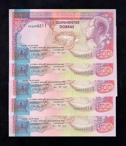 F.C. SANTO TOME Y PRINCIPE , LOTE 5 X 500 DOBRAS 1993 , S/C ( UNC ) , P.63 . - Bild 1 von 2