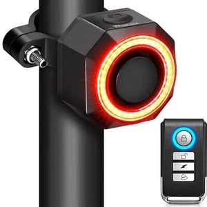 WSDCAM Smart Bike Tail Light Alarm Bike Brake Light Auto ON/Off Anti Theft Bi... - Picture 1 of 7