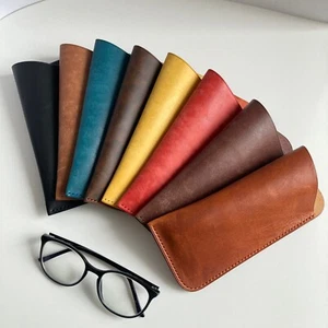 Handmade Leather Glasses Case Sunglasses Case Glasses Bag Case Insert Case - Picture 1 of 10