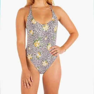 (L1) Hurley Women's Animal Print Floral One-Piece Swimsuit, Various Sizes. - Picture 1 of 12