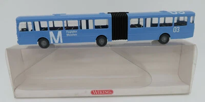 WIKING HO 1/87 BUS ARTICULE MERCEDES O 305 G SCHUB GELENKBUS FLUGHAFEN MÜNCHEN - Photo 1/4
