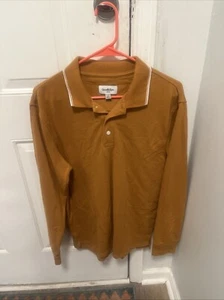 Goodfellow & Co Herren Poloshirt Gold Braun Langarm Medium - Bild 1 von 3