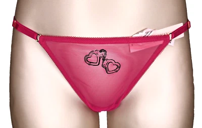 Victorias Secret Very Sexy NWT Medium Pink Flirty Mesh V String Panty Adjustable - Изображение 1 из 4