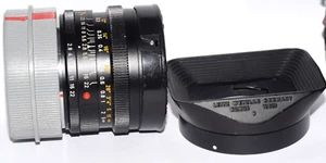 Leica 24mm F2.8 Elmarit R E60 3 cam Leitz Prime Lens w/ Two Cap Hood Case - Picture 1 of 6