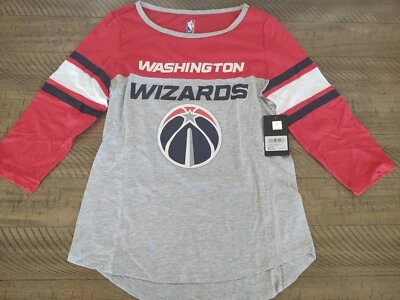 Camiseta NBA Washington Wizards Raglán Manga 3/4 Para Mujer Mediana - Totalmente Nueva Foto 1 de 4