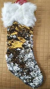 Flip Color Pailletten Gold und Silber Weihnachtsstrumpf - Neu in Verpackung! - Bild 1 von 5