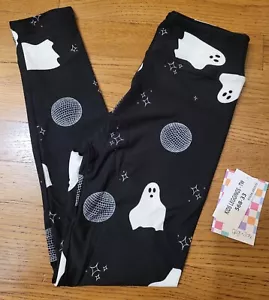 LuLaRoe Gigi + Jax Witchful Thinking Tween Leggings Ghosts & Disco Balls NWT - Picture 1 of 3