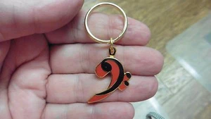 (M330-A) blue, white or red BASS CLEF MUSIC NOTE Jewelry KEYCHAIN key ring - Picture 1 of 2