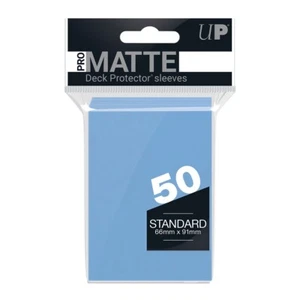 Ultra Pro Gaming Sleeves Deck Protector LIGHT BLUE PRO MATTE Standard Size 50-Ct - Picture 1 of 3