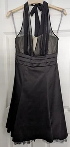 BNWT Size 8 Debenhams Red Herring Black Halterneck Evening Prom Christmas Dress - Picture 1 of 7