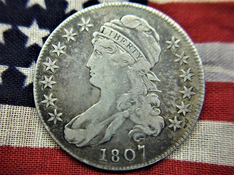 1807 LG. STARS - CAPPED BUST HALF DOLLAR - NICE, EARLY COIN Cover