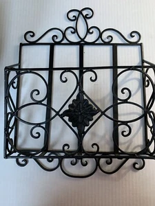 Vintage Gusseisen Wand Magazin Zeitung Post Halter Top Zustand 13”x17” - Bild 1 von 4