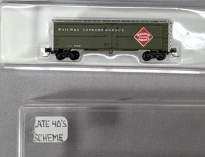 Z Scale Pennzee RAILWAY EXPRESS AGENCY late 40's scheme 40' Boxcar REX 6362 - Picture 1 of 9