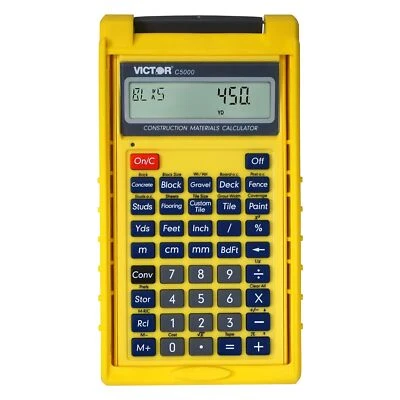 Victor C5000 Construction Materials Estimator Calculator Yellow Shock Resistant - Image 1 of 4