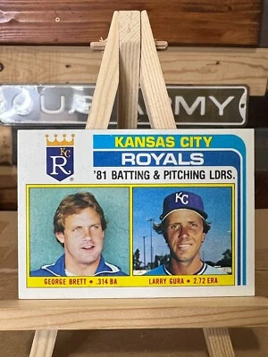 George Brett Larry Gura 1982 Topps Kansas City Royals Leaders #96 - Image 1 of 2