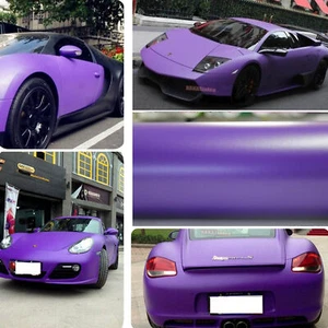 Air Release Entire Car Wrap Matte Vinyl Film Sticker Decal Stretchable Purple AB - Picture 1 of 4