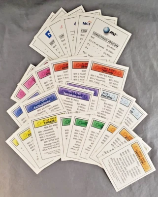 Reemplazos Piezas Título Escritura Tarjetas Monopoly The.Com Edición 2000 Jugar Juegos Foto 1 de 4