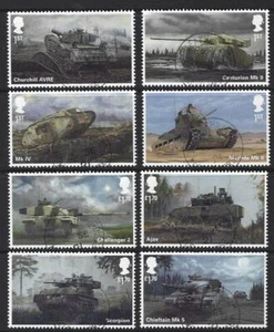 GREAT BRITAIN 2021 BRITISH ARMY VEHICLES SET 8 FINE USED - Picture 1 of 1