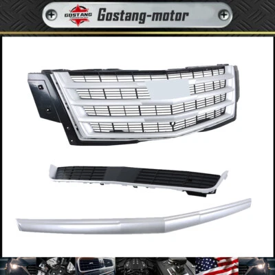 For Cadillac Escalade 2015-2019 2020 Front Grille Hood Molding Bumper Trim NEW - Image 1 of 4