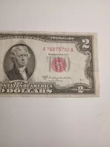 🇺🇲SERIES 1953C $2 RED SEAL A-A BLOCK (A76875782A)🇺🇲 - Picture 1 of 8