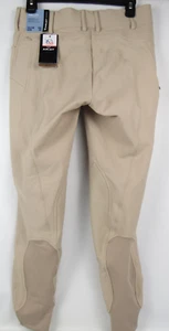 Ariat Women's Prelude Knee Patch Breech Front Zip Pants, Tan, US 28L - Picture 1 of 12