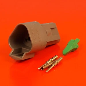 Deutsch DT Series 3 Way Socket Connector Kit DT04-3P + Pins & Wedglock DT 04 3P - Picture 1 of 5