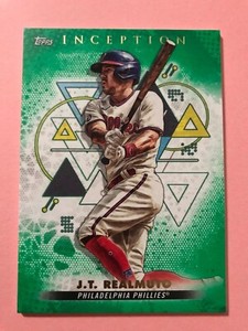 J.T. REALMUTO #35 GREEN PARALLEL 2022 TOPPS INCEPTION