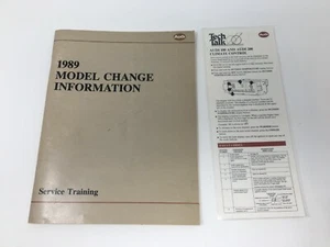 AUDI 1989 Model Change Information Service Training 100 E, 90, Air Bag, Bose - Imagen 1 de 3